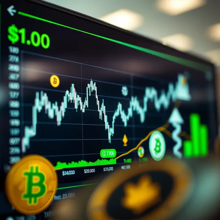 Graph illustrating cryptocurrency price trends with Nigerian Naira symbols and electricity icons highlighting local challenges