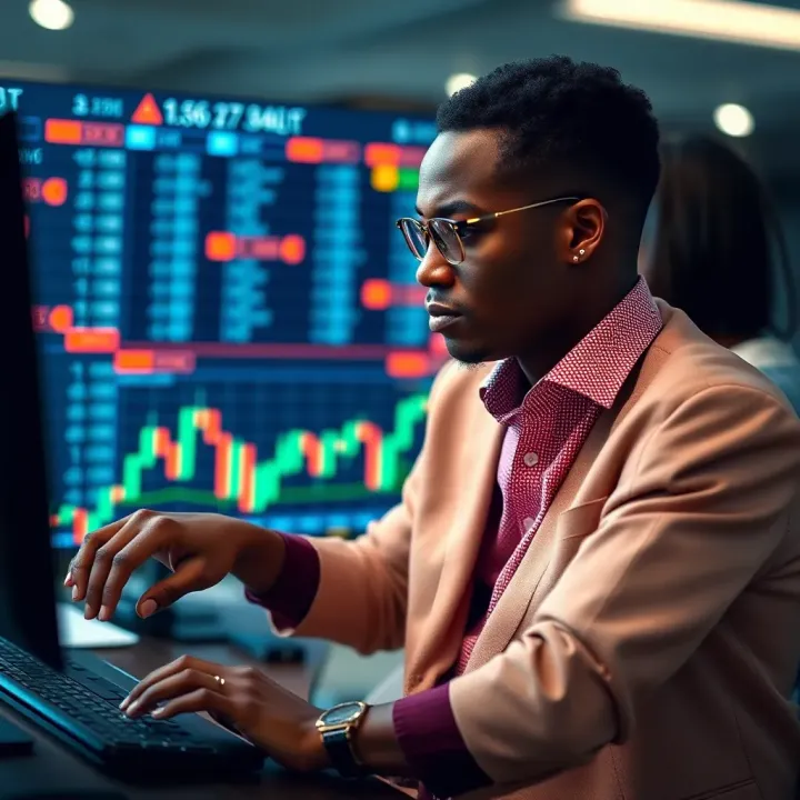 Conceptual illustration of risk-free practice and strategy testing in forex market for Nigerian traders