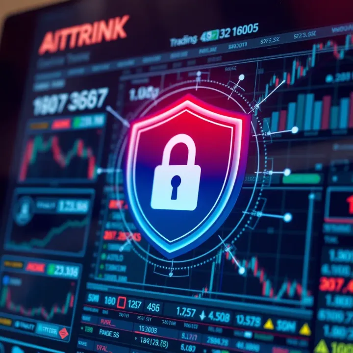Ensuring Security in Digital Trading Environments Illustration of digital security shield protecting financial data and transactions in online trading platforms
