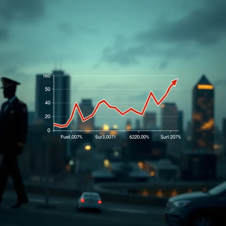 Graph showing impact of economic factors like fuel prices and currency changes on Nigerian business stability