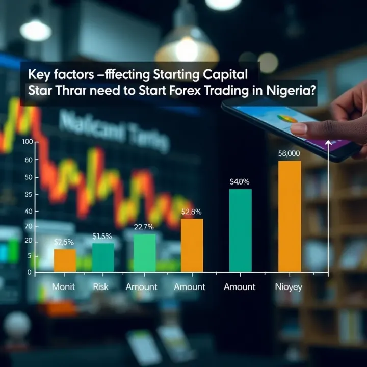 Graph showing factors influencing startup capital for forex trading in Nigeria including investment amount and risk management