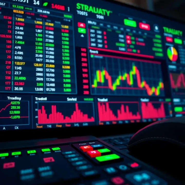 Trading dashboard featuring currency pairs and analytics tools used in forex trading