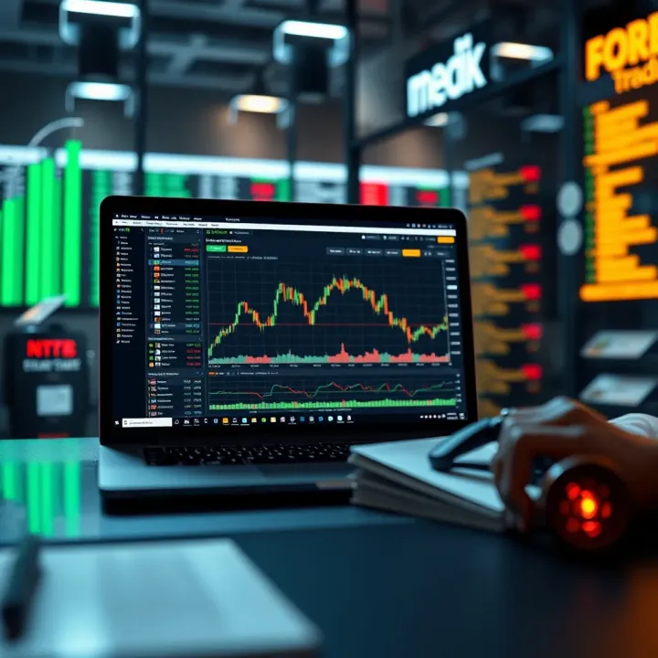 Conceptual graphic of secure online trading platform and risk management tools