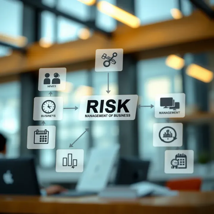 Diagram illustrating key components of risk management in business operations