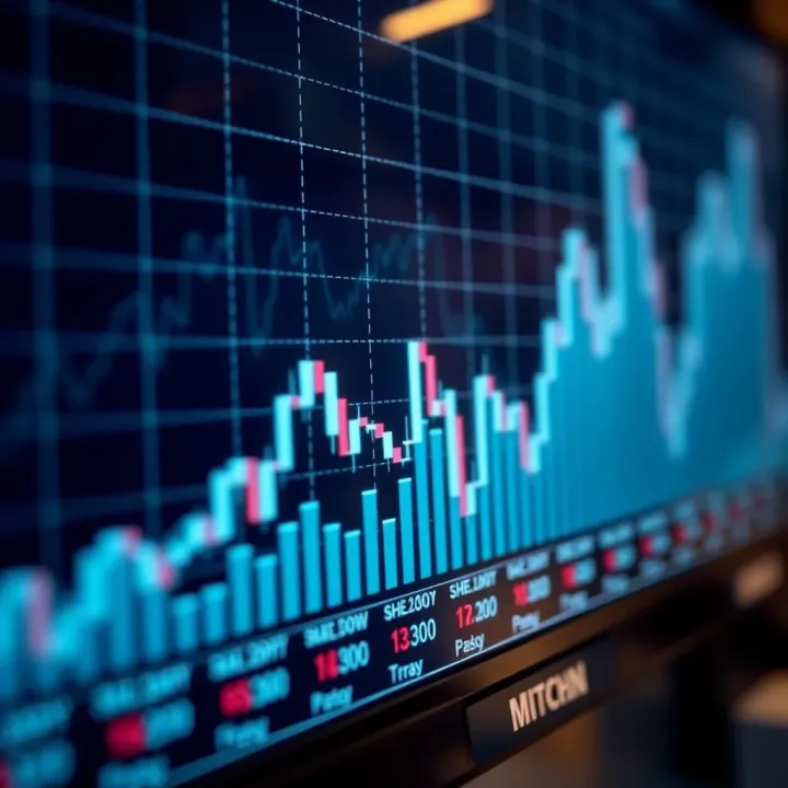 Graph showing currency exchange trends symbolizing forex market dynamics