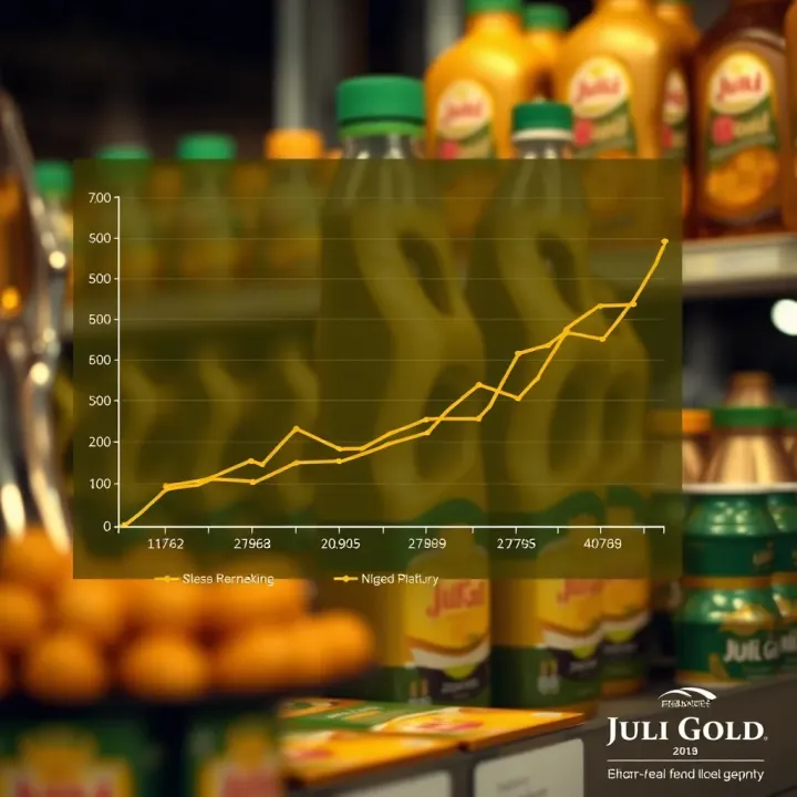 Chart illustrating the price trends of Juli Gold oil across Nigerian regions