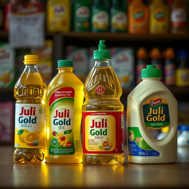 Comparison chart showing Juli Gold oil alongside other popular cooking oils in Nigerian markets