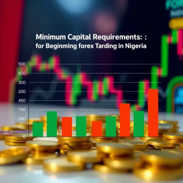 Graph showing the minimum capital requirements for forex trading in Nigeria on various platforms