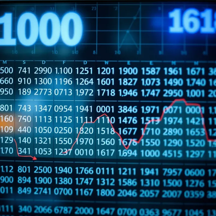 Chart showing binary to decimal number conversion with labeled columns and arrows