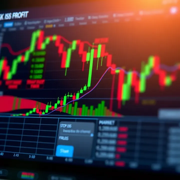 Graphical representation of risk management strategies including stop loss and take profit levels