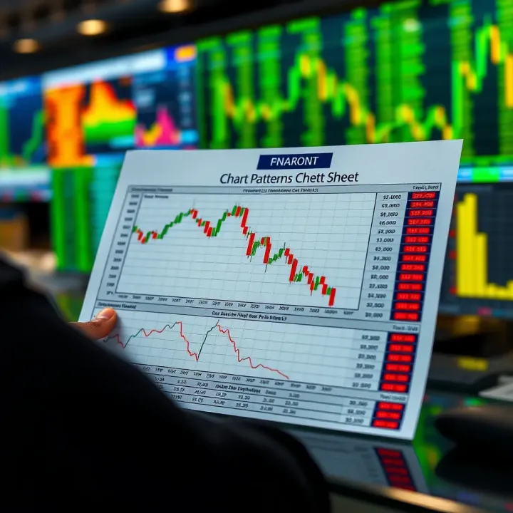 Printable chart patterns cheat sheet highlighting common technical analysis formations for traders