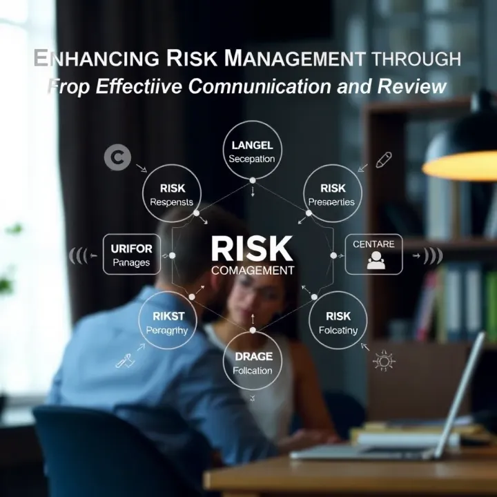 Enhancing Risk Management through Effective Communication and Review Graphical representation of communication channels and feedback loops enhancing risk awareness and strategic adjustments in organizations
