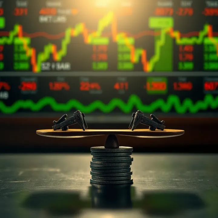 Visual representation of risk and reward balance in binary options trading