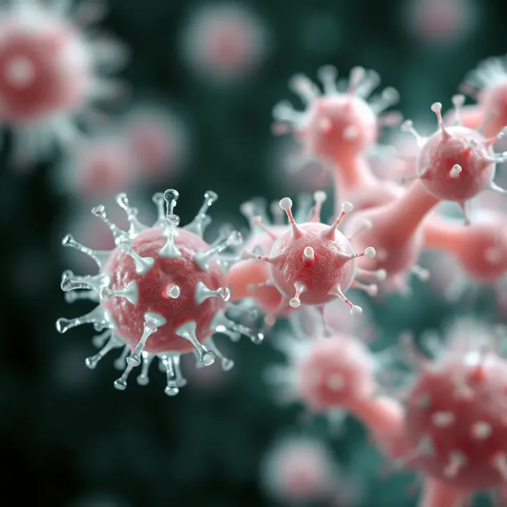 Representation of bacteria multiplying rapidly illustrating the importance of binary fission in natural environments