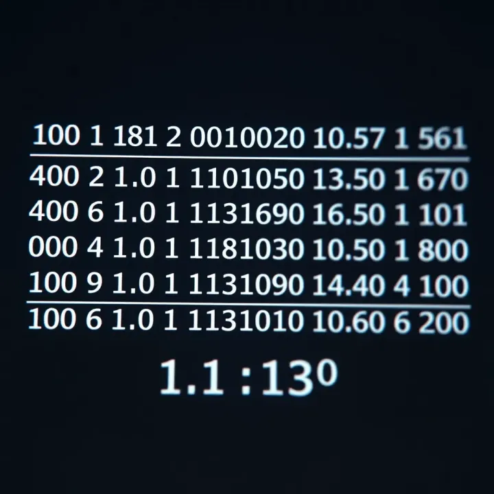 Diagram showing conversion of decimal digits to binary coded decimal with separate binary groups for each digit