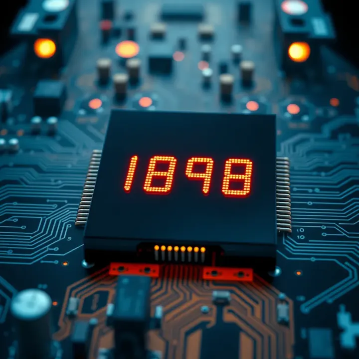 Visual representation of binary addition within a computer processor circuit