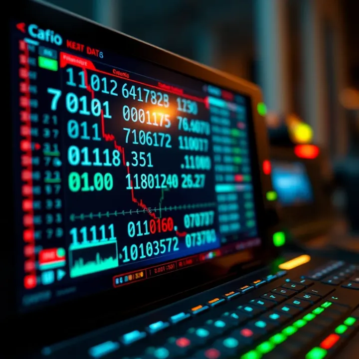 Visual representation of a binary analyzer interface displaying hexadecimal and binary data