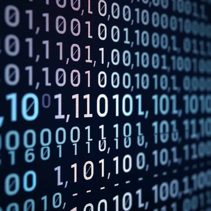 Visual representation of binary digits illustrating the concept of zeros and ones in a digital sequence