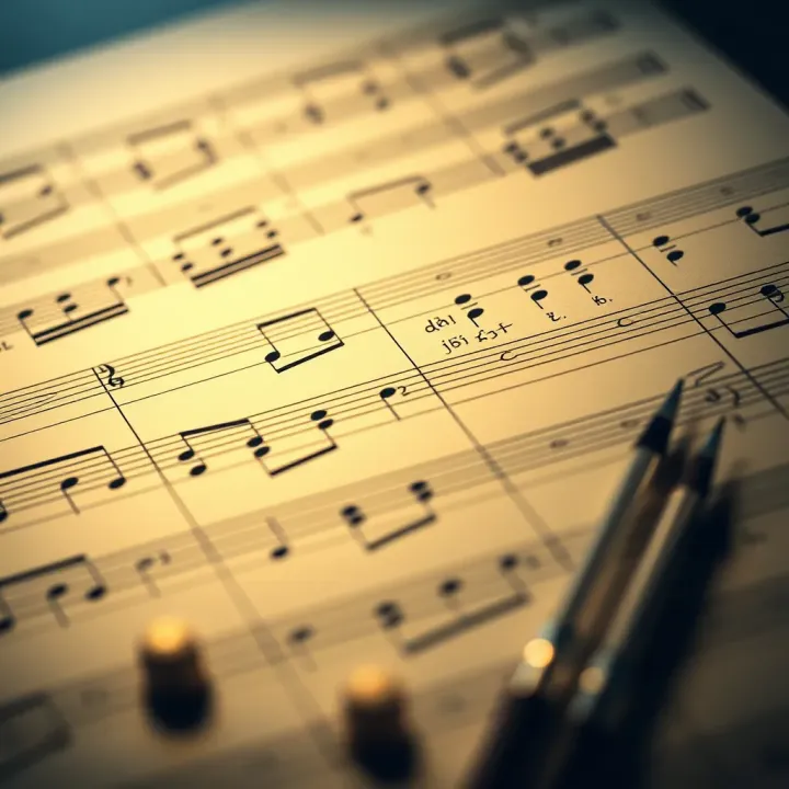 Musical score depicting two distinct sections representing binary form