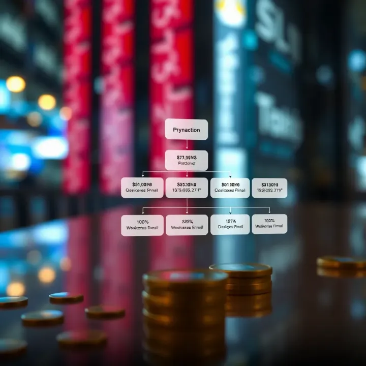 Diagram illustrating the structure and flow of binary investment transactions