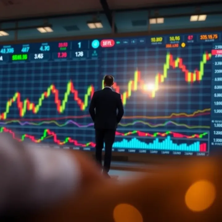 Illustration of risk management strategies in binary options with charts and protective measures