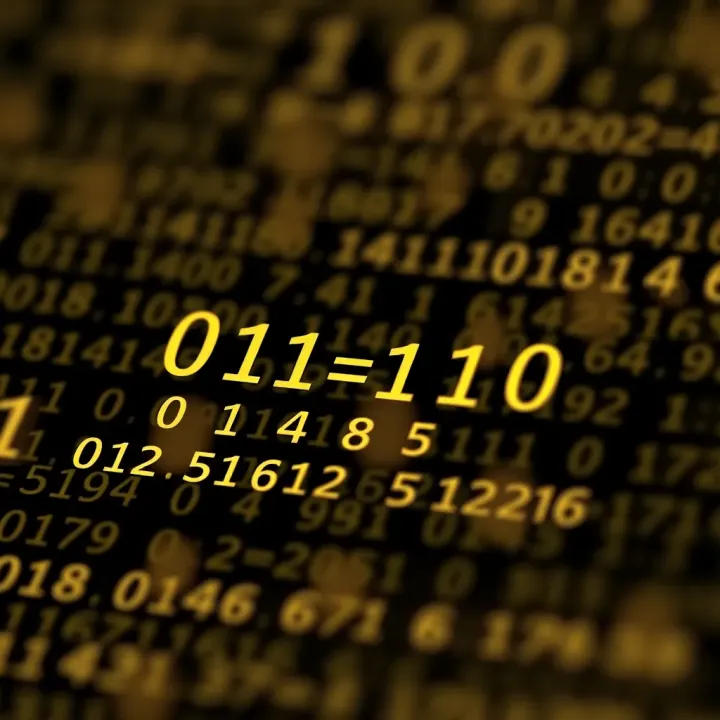 Diagram showing binary subtraction with borrow operations between two binary numbers