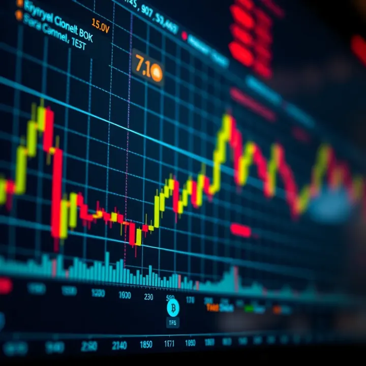 Graph showing cryptocurrency price movements with highlighted trading signals