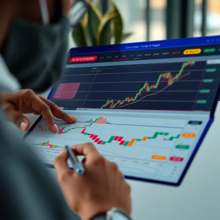 Diagram illustrating forex trading strategies and market dynamics